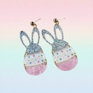 Glitter Bunny Earrings